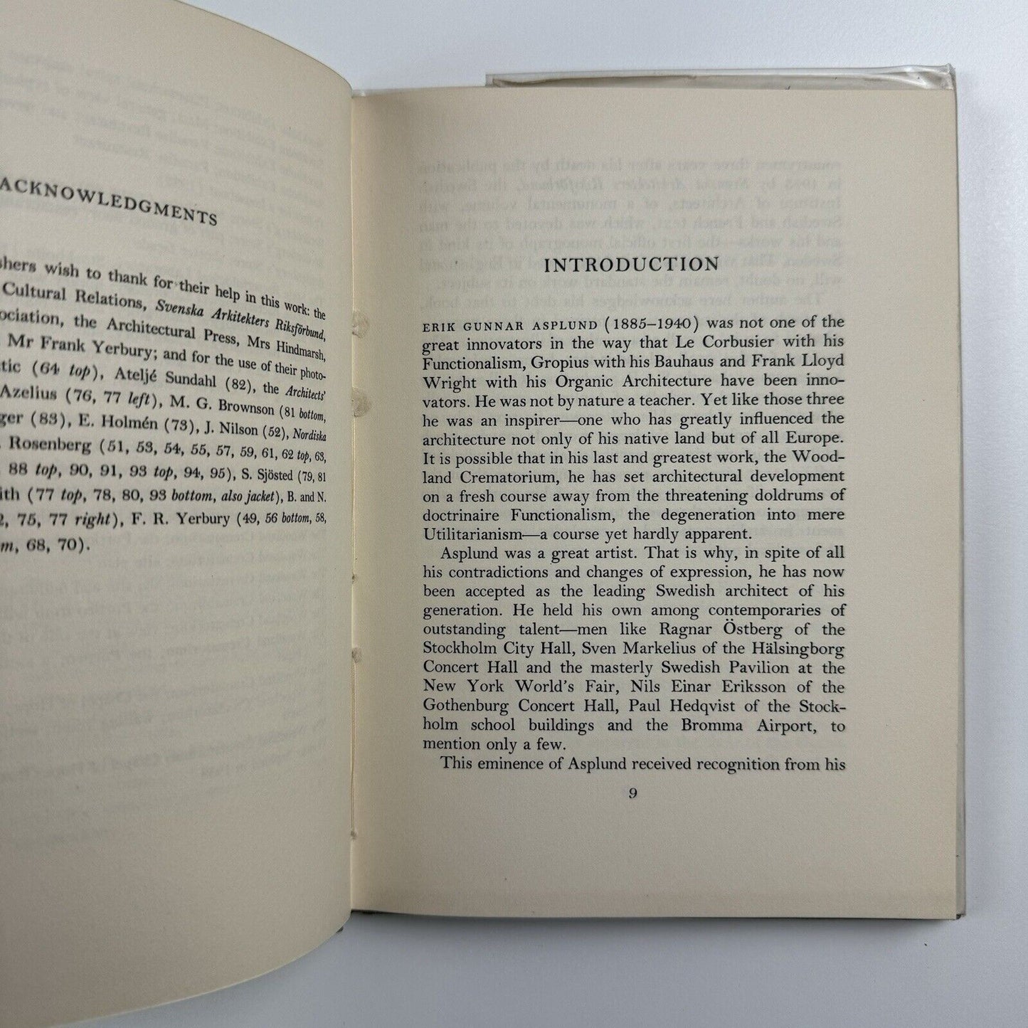 Gunnar Asplund. A Great Modern Architect by Eric de Maré, Architectural Biographies | Art & Technics, 1955