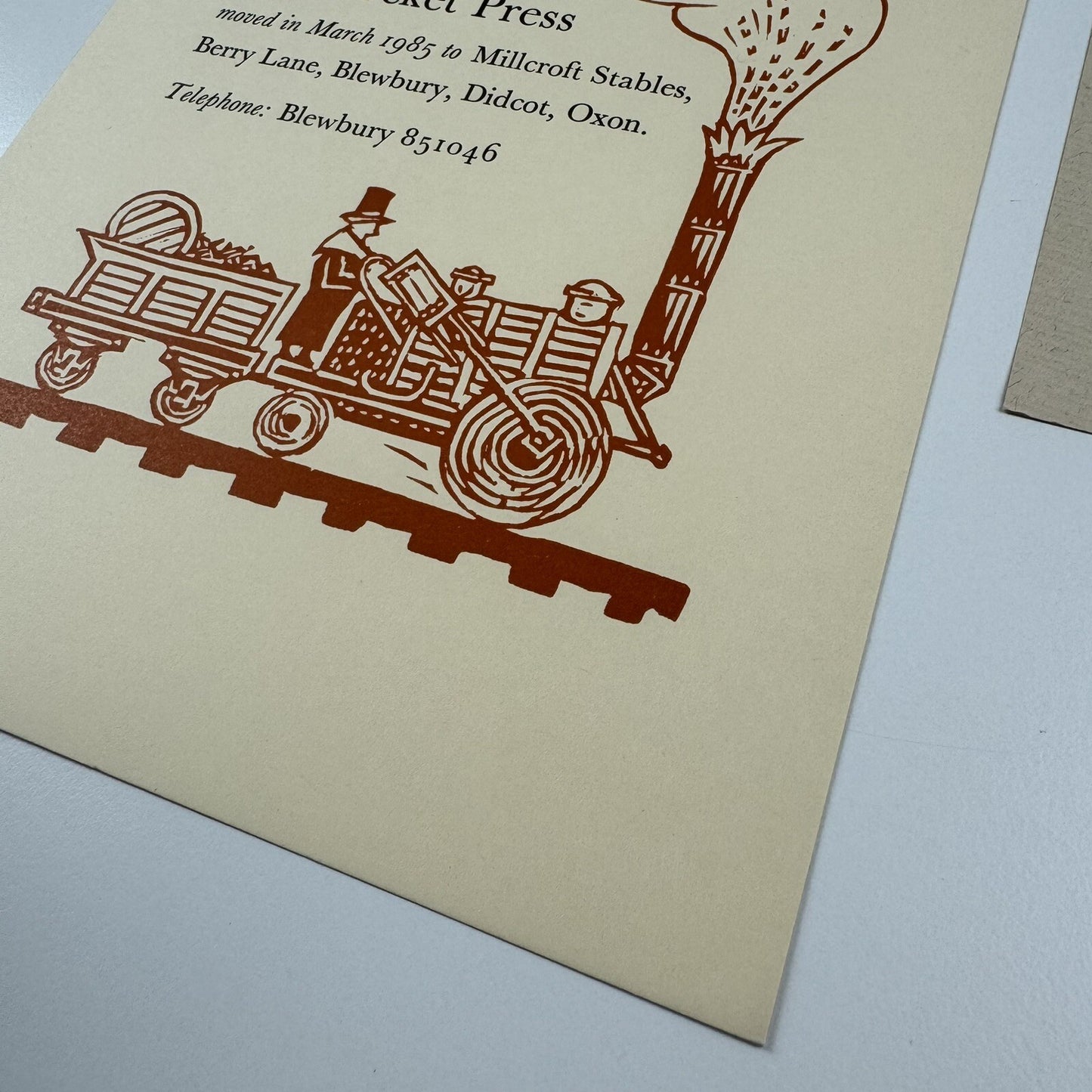 The Rocket Press ephemera – two leaflets: change of address and promotional leaflet