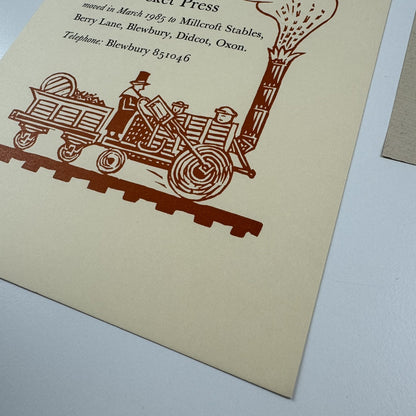 The Rocket Press ephemera – two leaflets: change of address and promotional leaflet