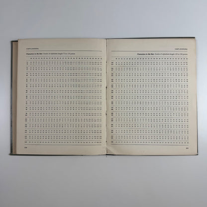 Specimens of Faces Linotype Matrix Information July 1953