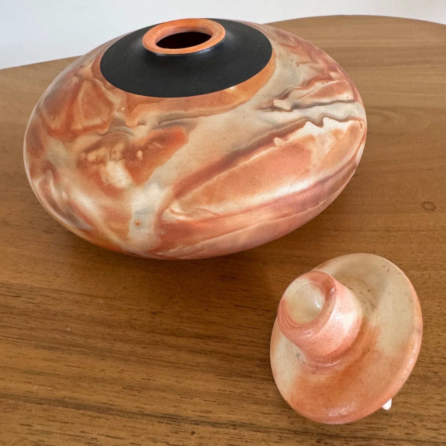 Ardine Spitters ceramic lidded vessel signed on the base 'Ardine'