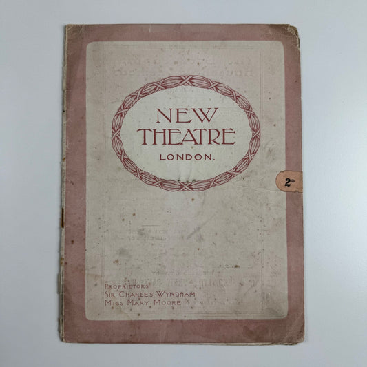 Programme New Theatre ‘The Riddle’ by Anthony Wharton & Morley Roberts 1916
