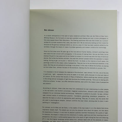 Ben Johnson: Still Time | Blains Fine Art, London 2002 exhibition catalogue