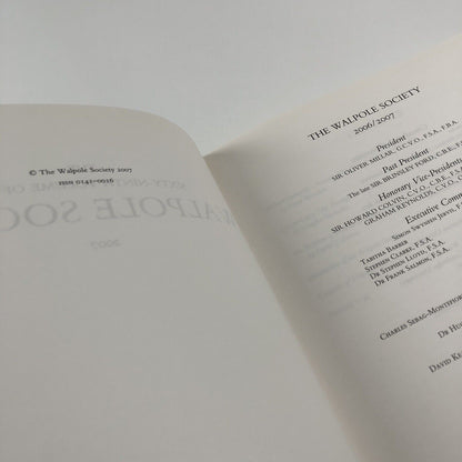 The Sixty-ninth volume of The Walpole Society, 2007