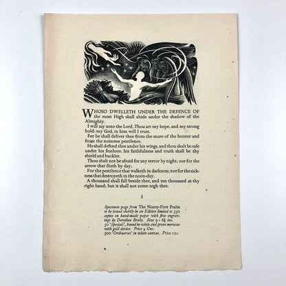 Golden Cockerel Press specimen sheet Dorothea Braby / John Buckland-Wright