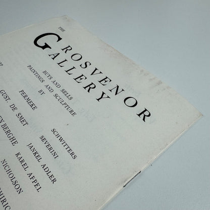 Leaflet Vijk Belgische Schilders uit Londen (Five Belgium painters) Maurice Jadot, Lucette Heseux, J. Kervyn de Meerendré, Marcelle van Caillie | Mesens 1961