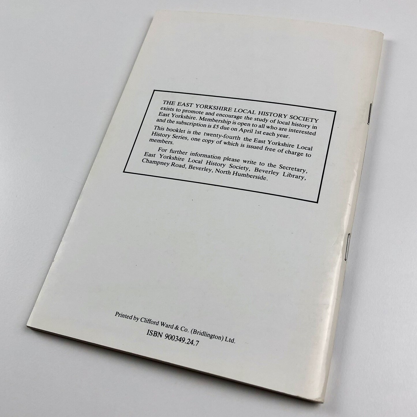 A History of the Spurn Lighthouses by G. De Boer | E. Yorks Local History , 1984