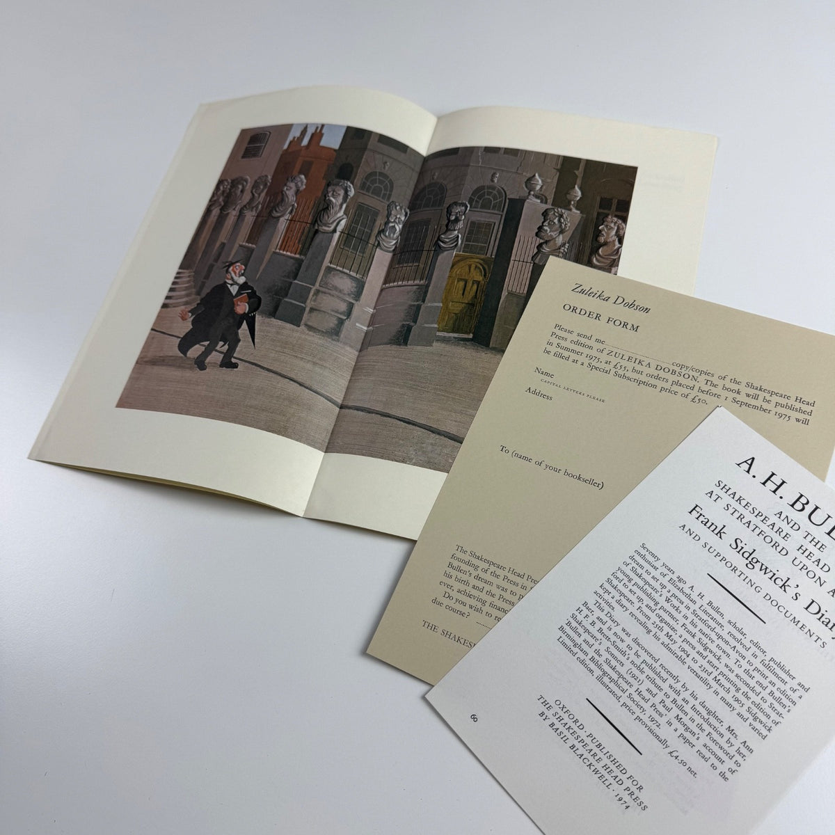 Prospectus for Zulieka Dobson | The Shakespeare Head Press, 1975