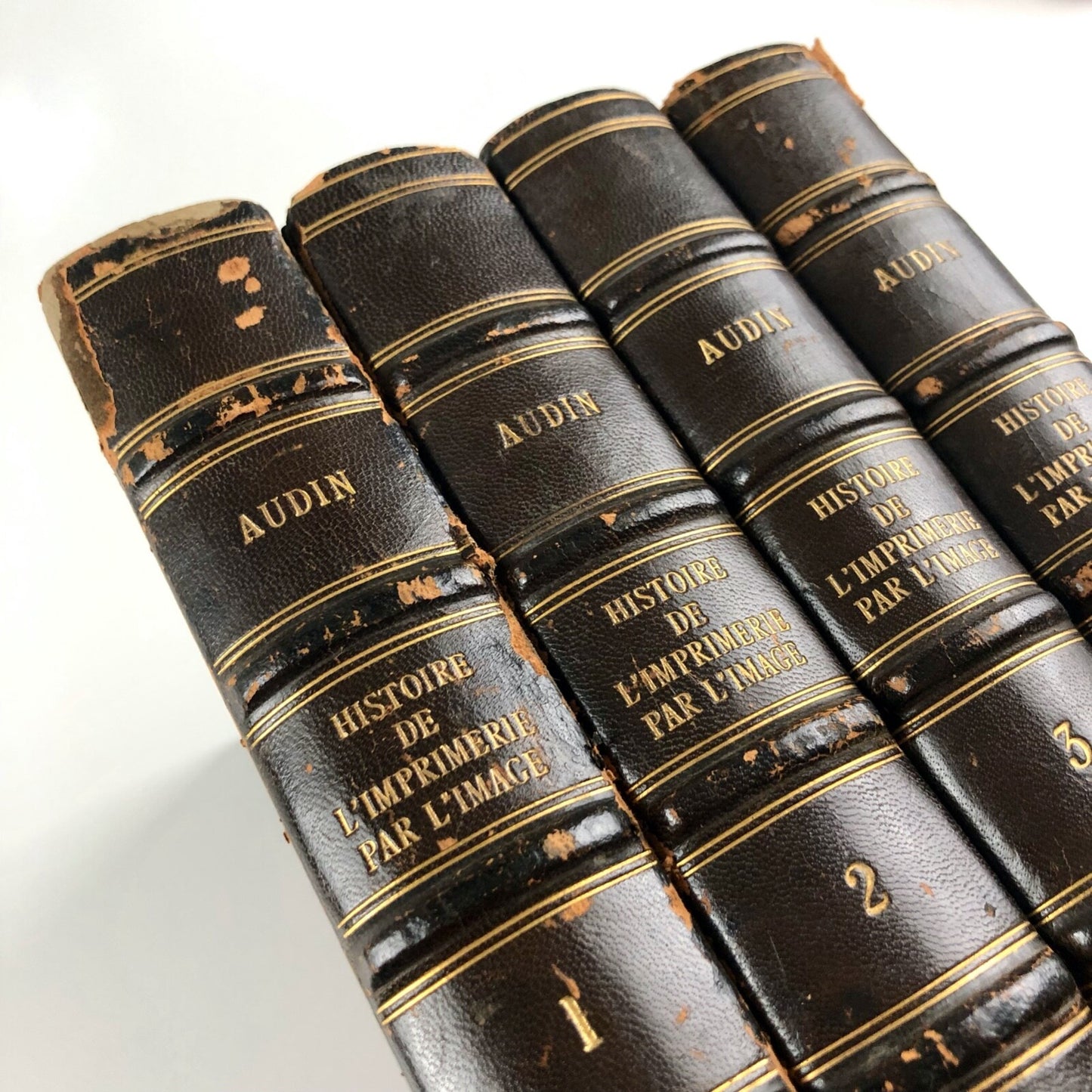 Histoire de l’Imprimerie par l’Image by Marius Audin 4 vols | I. La technique, II. La Lettre D'Imprimerie, III. Esthétique du Livre; IV. Bibelots ou Bilboquets | Henry Jonquières, Paris 1928-29