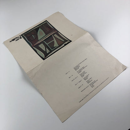 Tony O'Malley folded card | Intro by Patrick Heron | Touring exhibition, 1974
