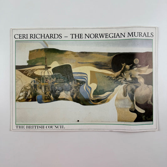 Folding card Ceri Richards. The Norwegian Murals | British Council, c.1981