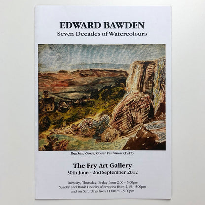 Leaflet for Edward Bawden. Seven Decades of Watercolours | The Fry Art Gallery, 2012