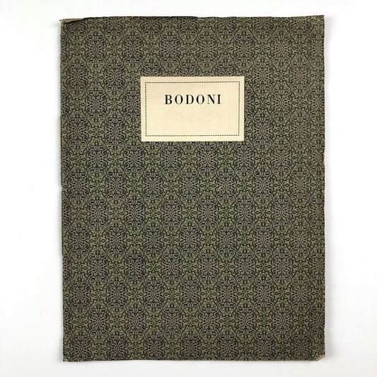 Linotype Bodoni Series and Parma Ornaments | Type specimen booklet 1920/30s?
