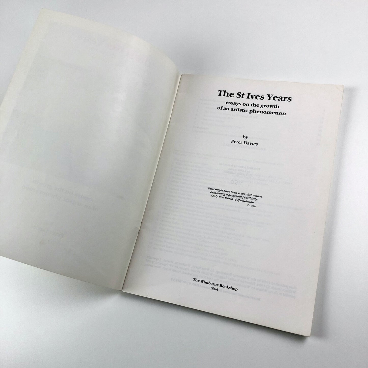 The St Ives Years – Essays on the growth of an artistic phenomenon by Peter Davies | Wimbourne Bookshop, 1984
