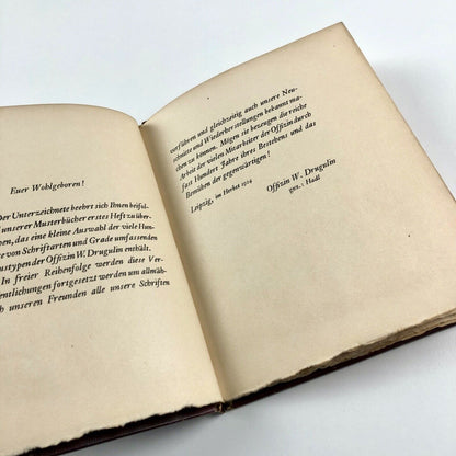 Proben einiger Hausschriften der Offizin W. Drugulin | Leipzig 1924 limited edition – one of 500 copies