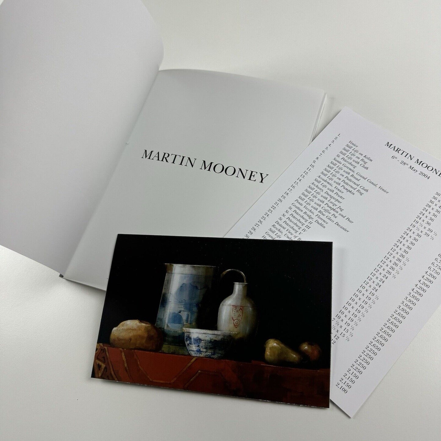 Martin Mooney | Portland Gallery | 2004 catalogue, including private view and price list