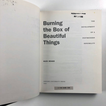 Burning the Box of Beautiful Things by Alex Seago | Oxford University Press 1995
