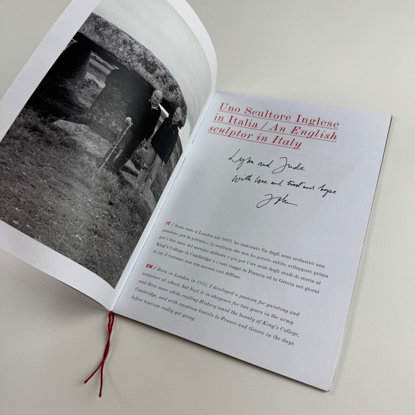 John Hale. An English sculptor in Italy | self-published, undated inscribed