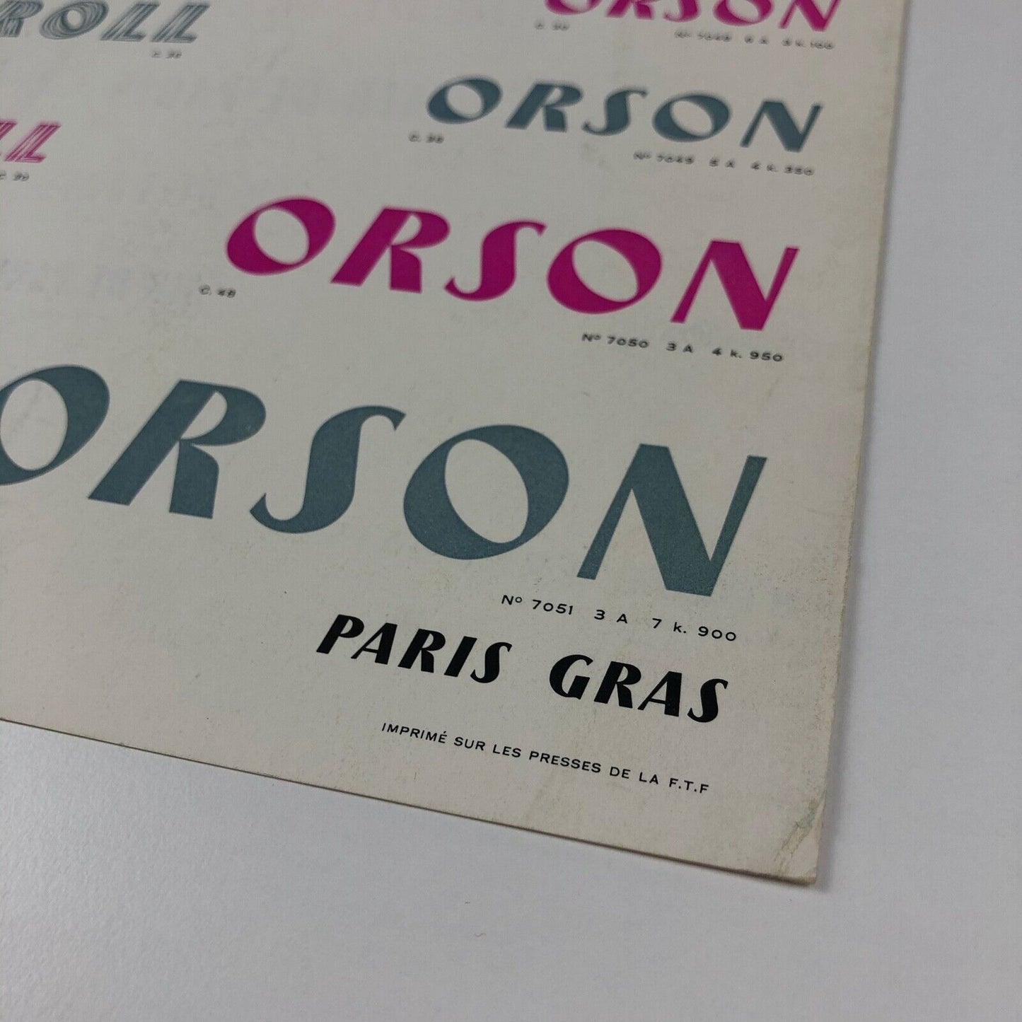 Type specimen leaflet Fonderie Typographique Français Paris & Flash Crous-Vidal