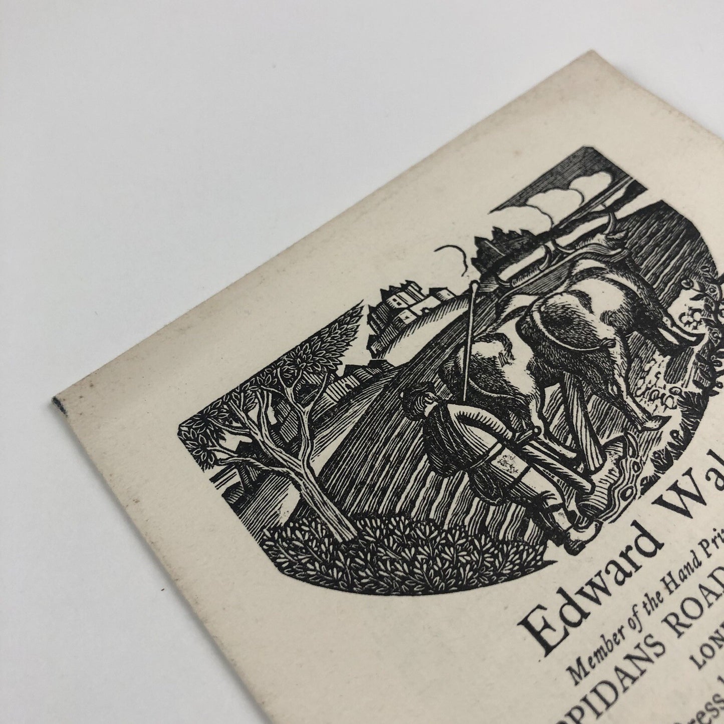 Edward Walters – Member of the Hand Printers Association | Promotional leaflet | Undated, 1930s?