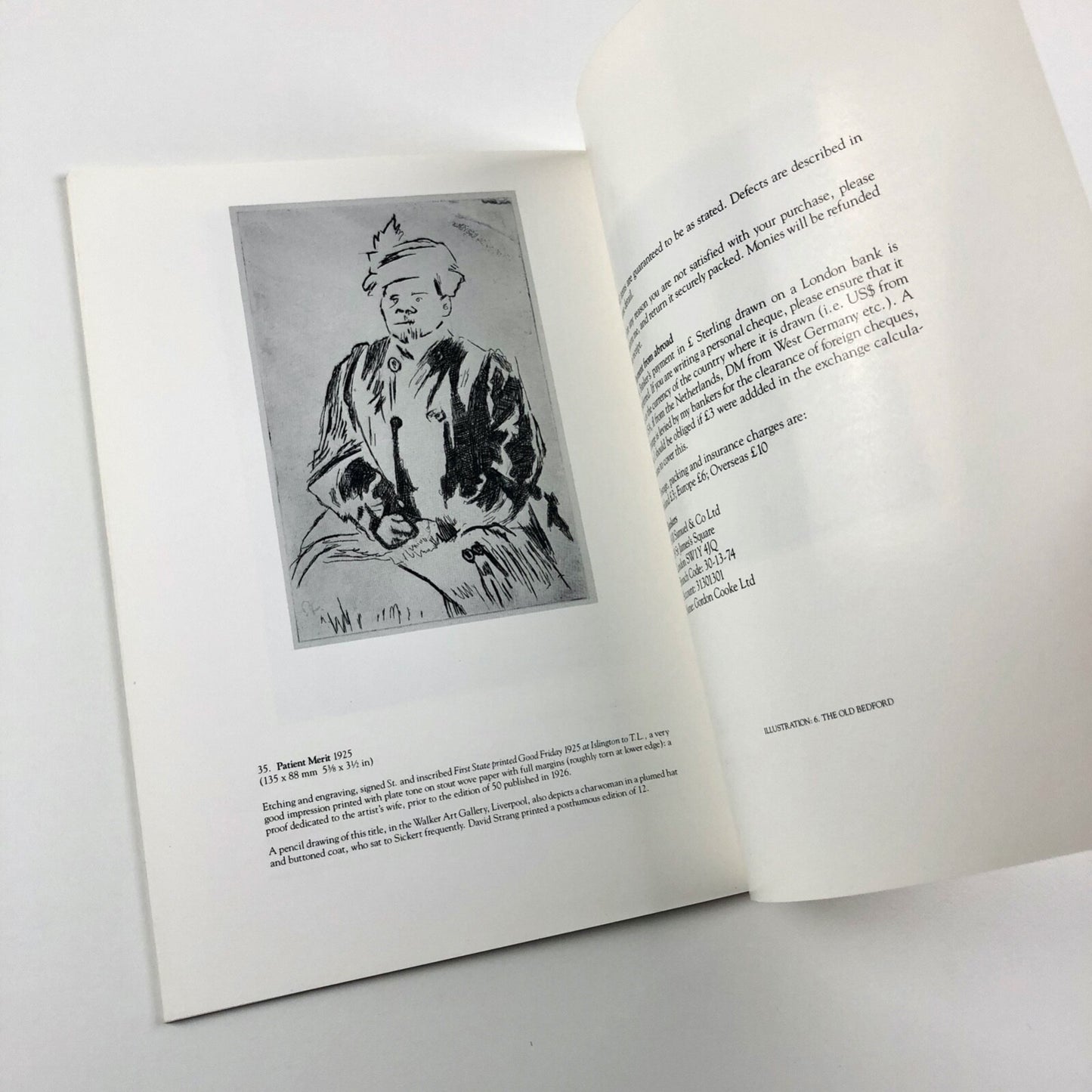 Prints by Walter Richard Sickert | Gordon Cooke cat. 2 October 1988