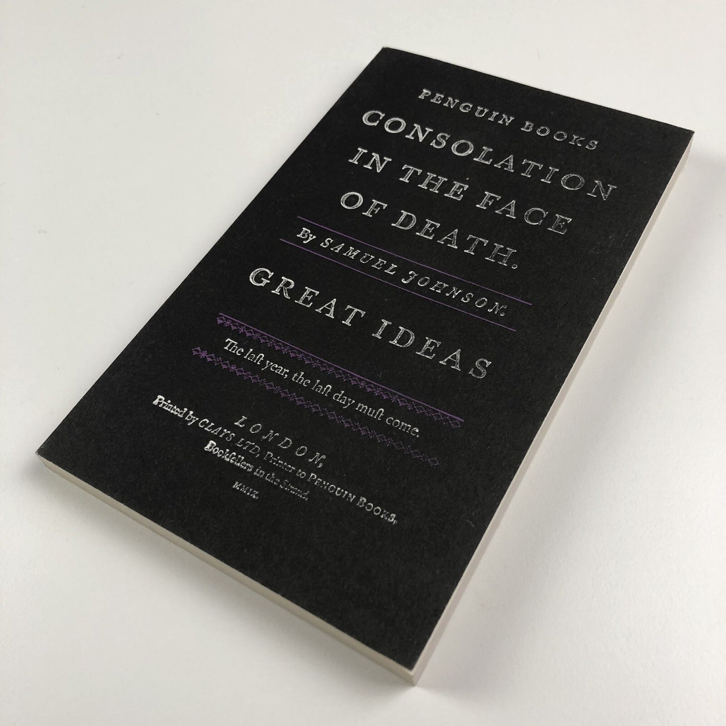 Consolation in the Face of Death by Samuel Johnson | Penguin Books – Great Ideas series, 2009