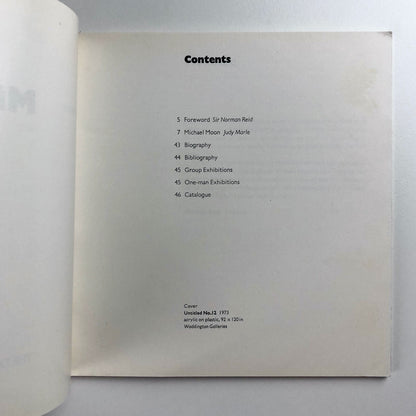 Michael Moon by Judy Marle | Tate Gallery exhibition catalogue, 1976