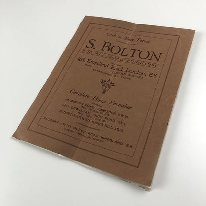 S. Bolton | Bolton’s furniture 408 Kingsland Road, London brochure, undated