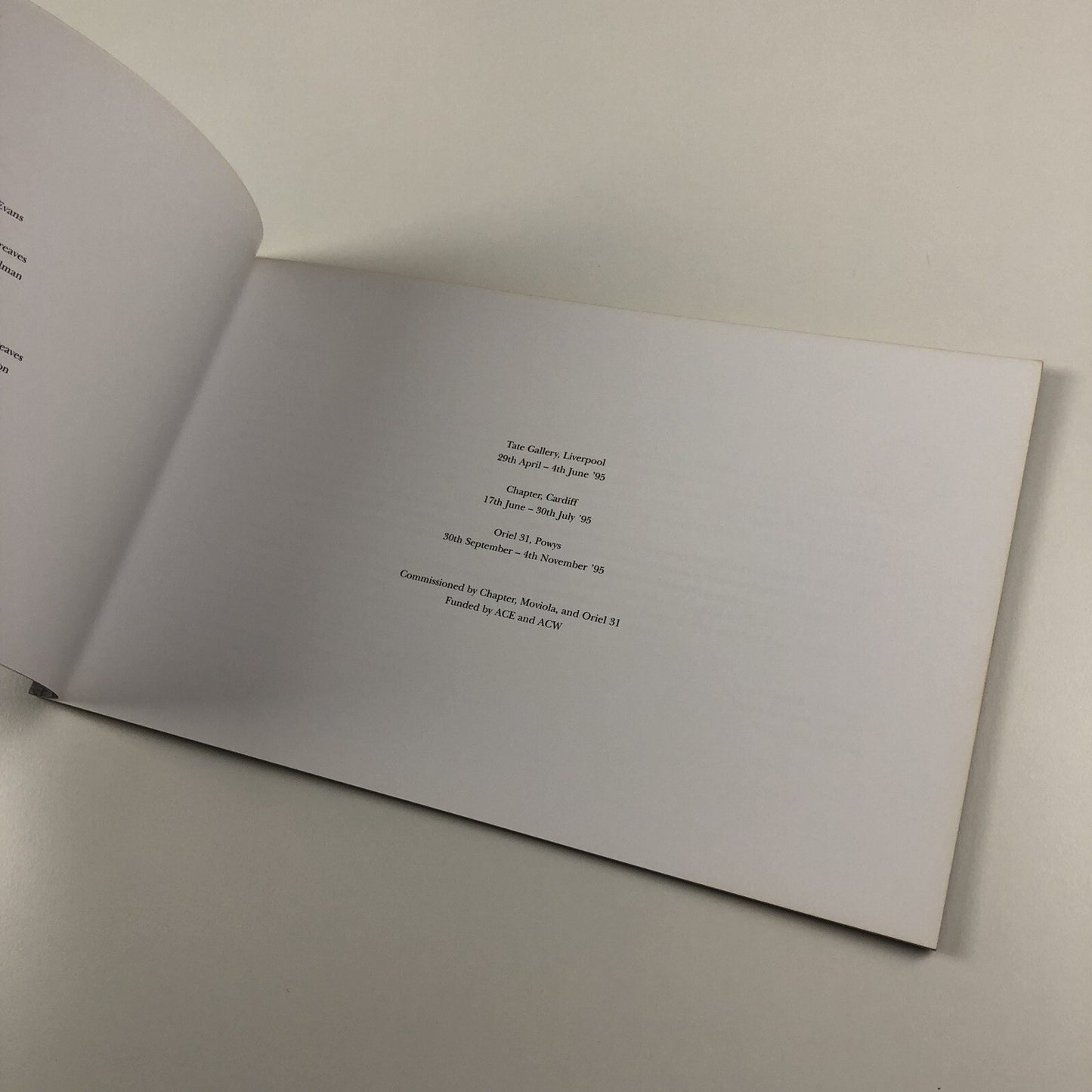 Marion Kalmus. Deserter | Chapter, Oriel 31, Moviola 1995 | Exhibition catalogue