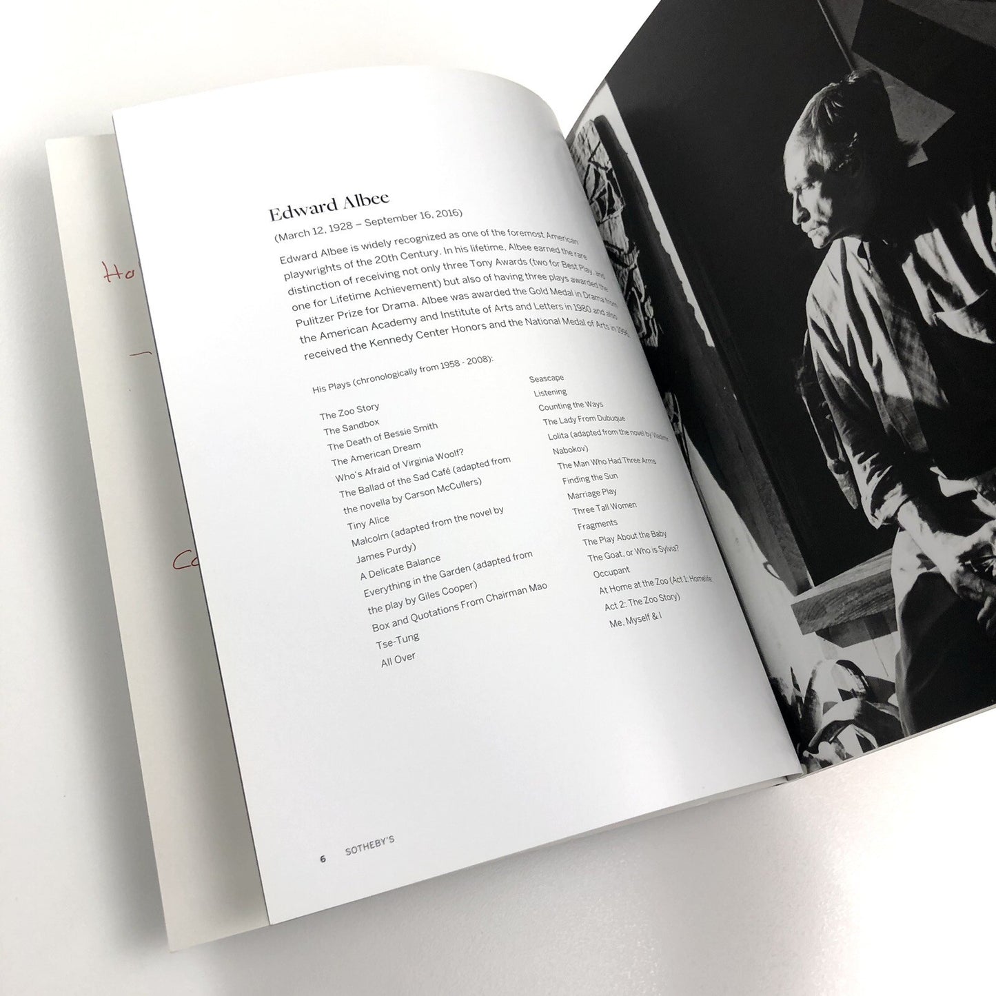 The Collection of Edward Albee | Sotheby’s New York catalogue, 26 September 2017