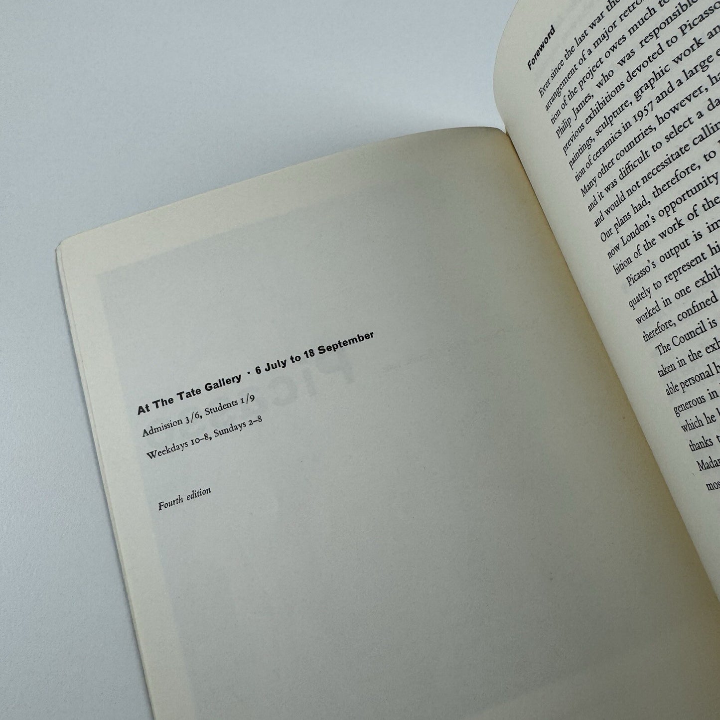 Picasso at the Tate Gallery | Arts Council catalogue 1960, 4th edition