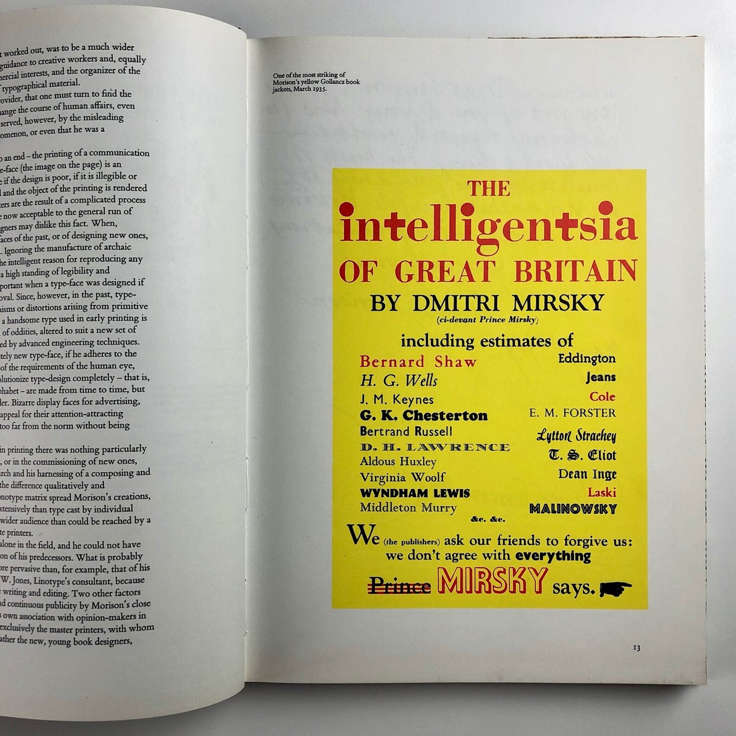 Stanley Morison: His Typographic Achievement by James Moran | Lund Humphries 1971