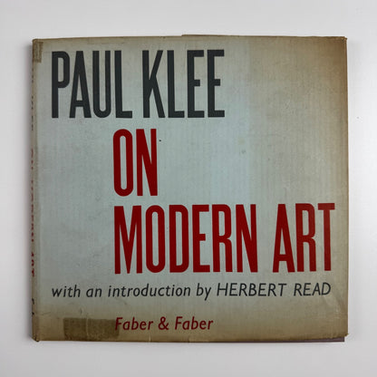 Paul Klee on Modern Art intro Herbert Read | Faber & Faber, 1948