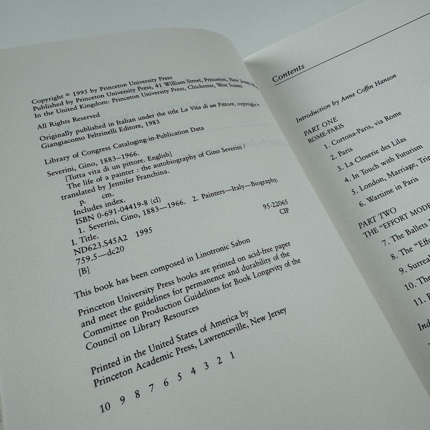 Gino Severini – The Life of a Painter | Jennifer Franchina | Princeton University Press, 1995