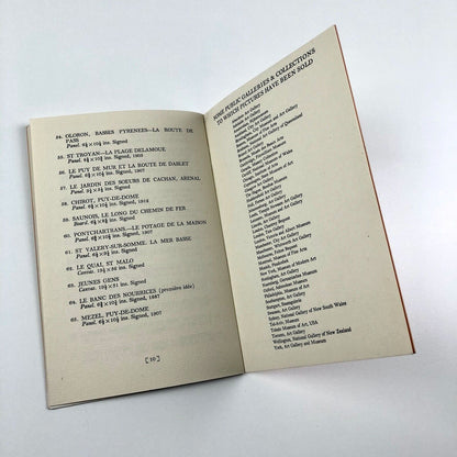 Walter Sickert - Paul Delance | Roland Browse Delbanco exhibition booklet, 1957