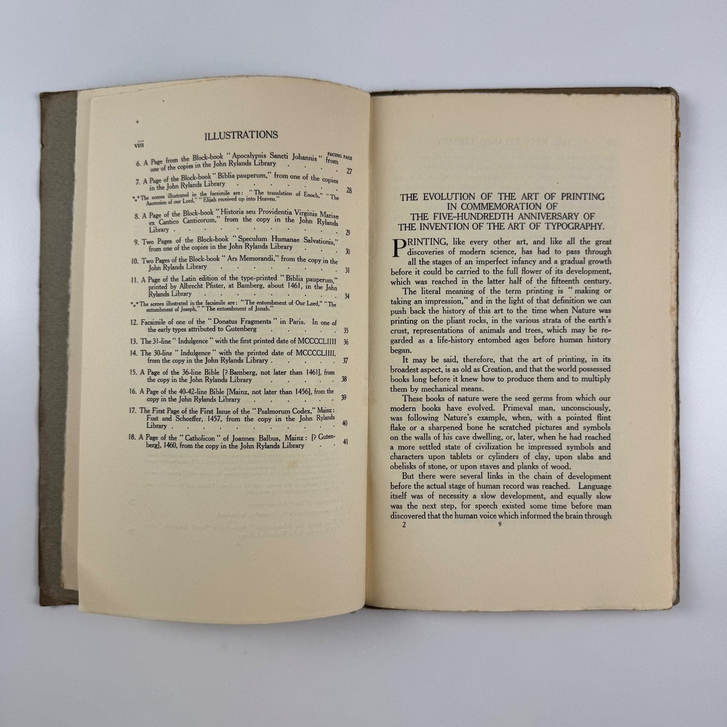 The evolution of the art of printing by Henry Guppy Manchester Univ Press, 1940
