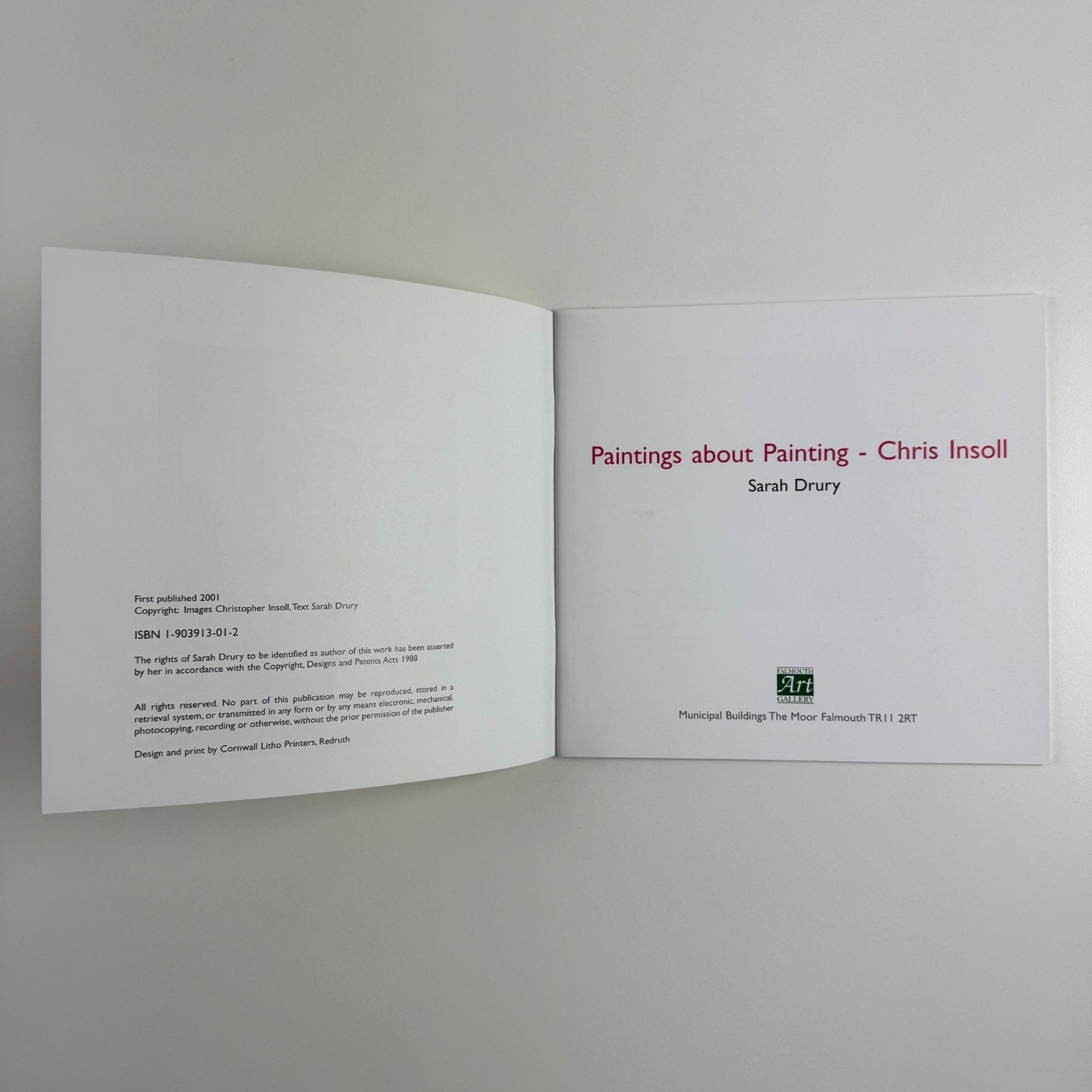 Chris Insoll. Paintings about Painting | Falmouth Art Gallery, 2001