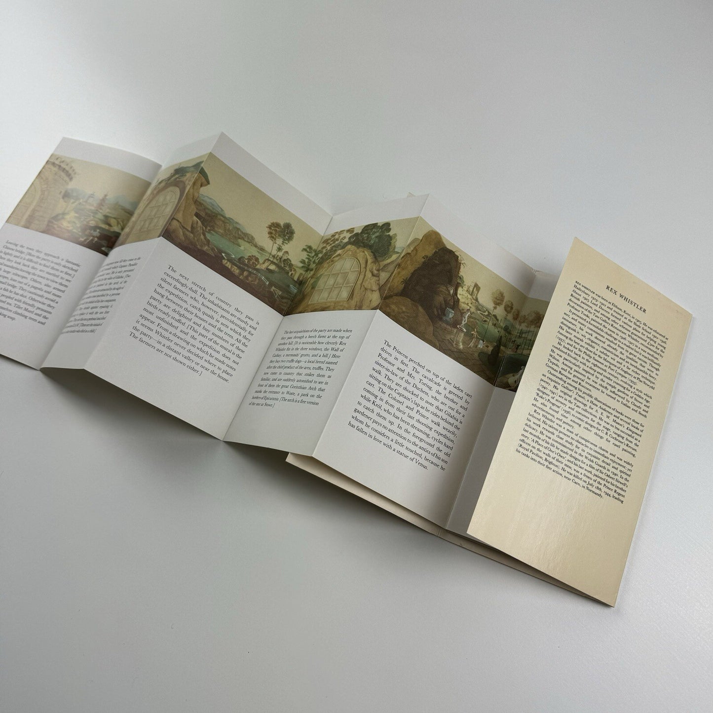 Fold out guide to The Rex Whistler Room at Tate Gallery Restaurant, undated