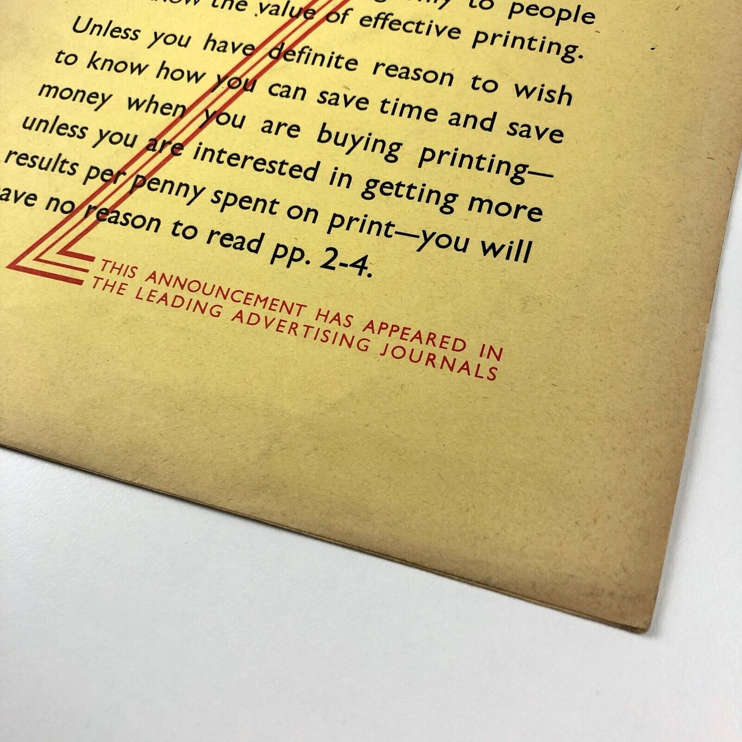 Monotype advertisement 'Buyers of Printing' | Promotional leaflet | May 1931 in Gill Sans