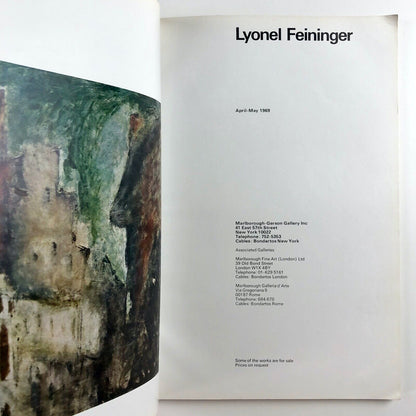 Lyonel Feininger | Marlborough-Gerson Gallery exhibition catalogue, 1969