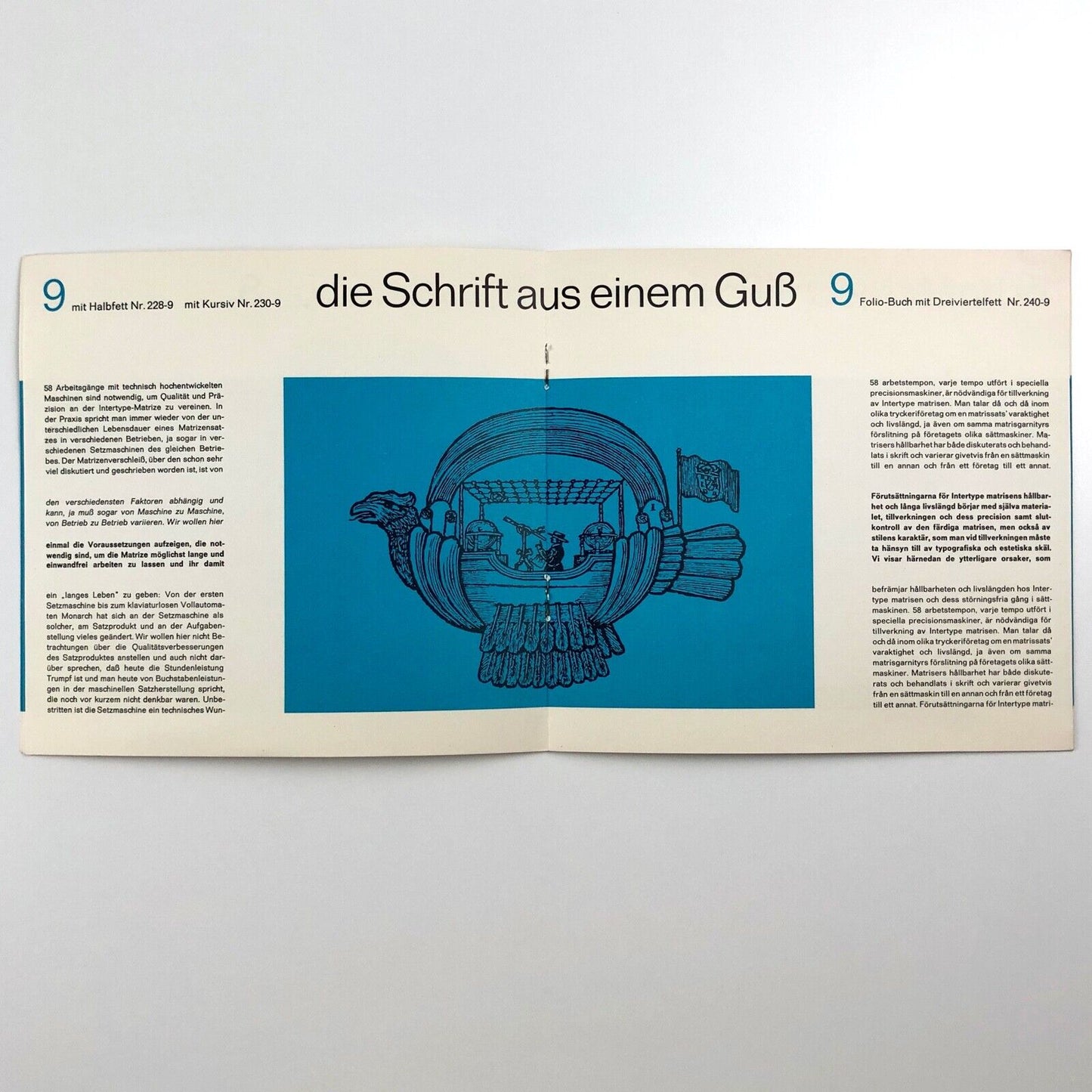 Immer vor dem Wind - mit Folio | Type specimen booklet | Harris-Intertype, undated