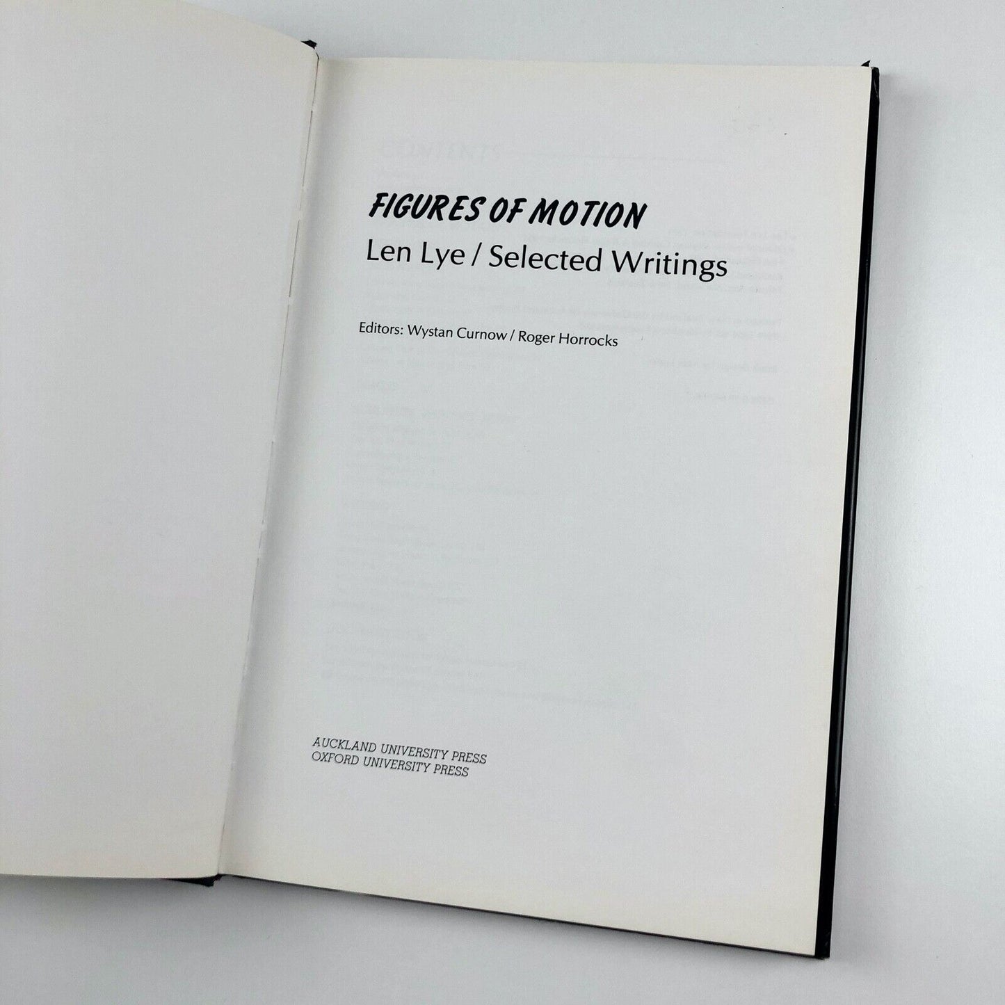 Figures of Motion. Len Lye Selected Writings | Curnow/Horrocks, 1984 [kinetic art]