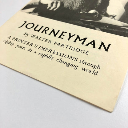 Journeyman by Walter Partridge | 4-page leaflet for publication by Perdix Press