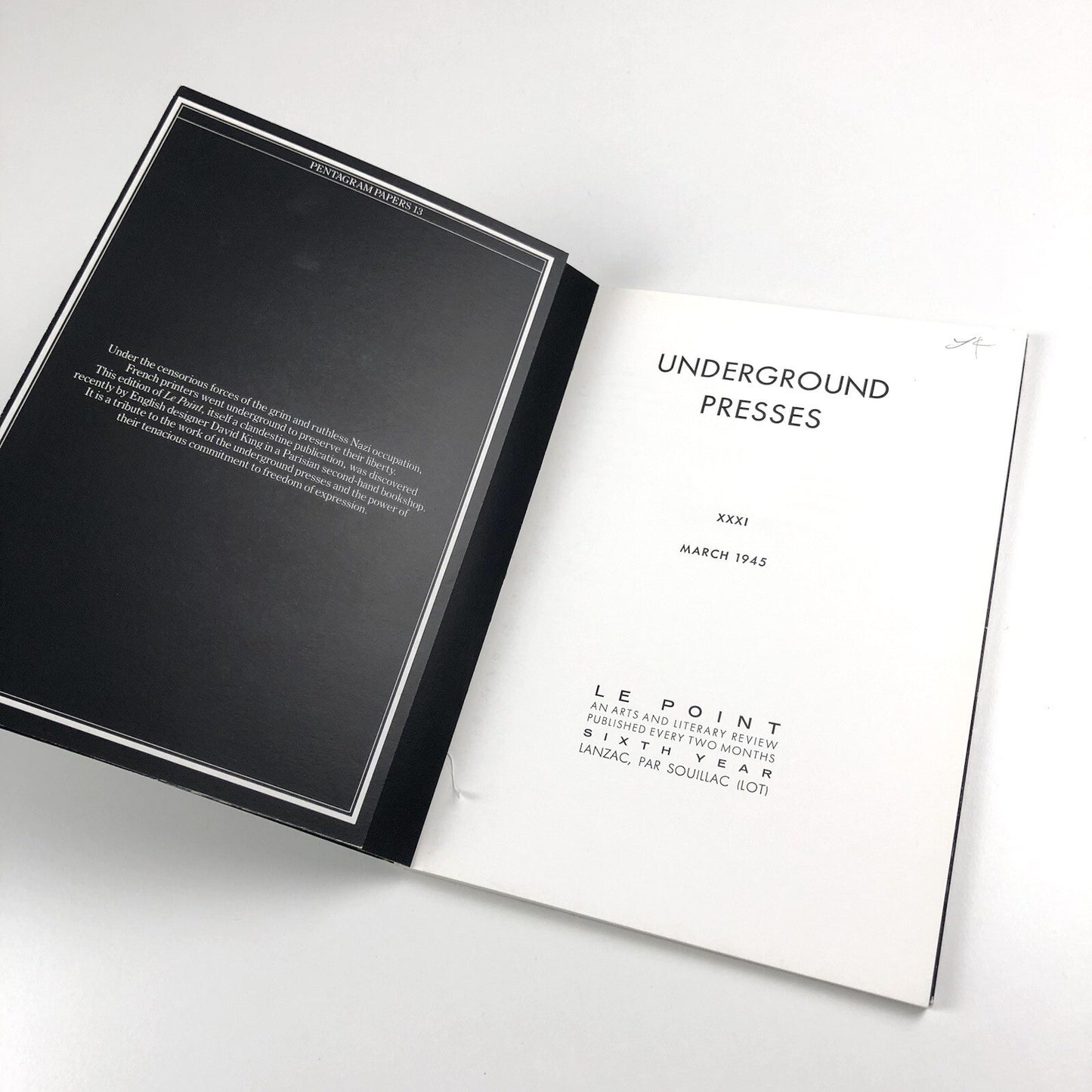 Imprimeries Clandestines | Pentagram Papers 13