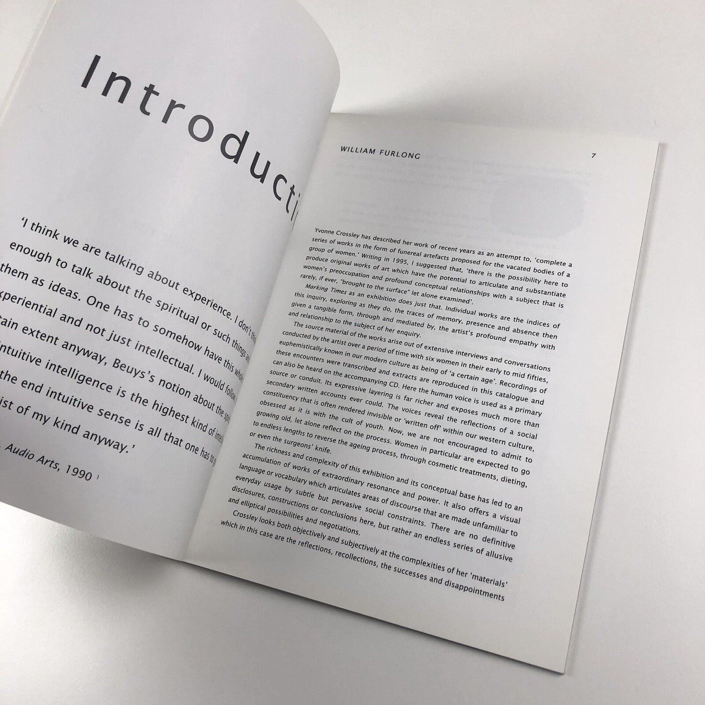 Yvonne Crossley Marking Times | Stanley Picker Gallery | Introduction by William Furlong, 2001