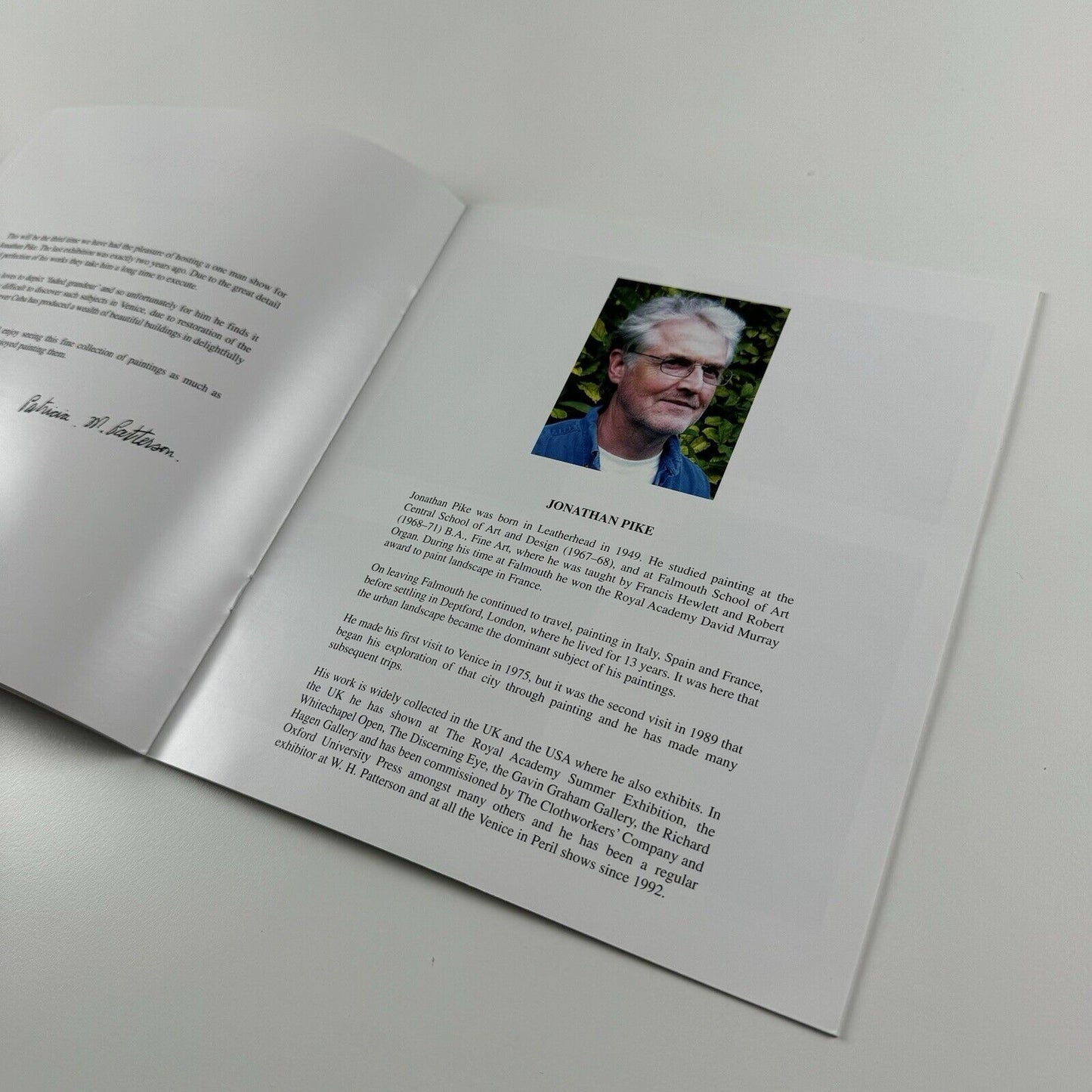 Jonathan Pike Recent Paintings – exhibition catalogue booklet | W.H. Patterson Fine Arts, 2002