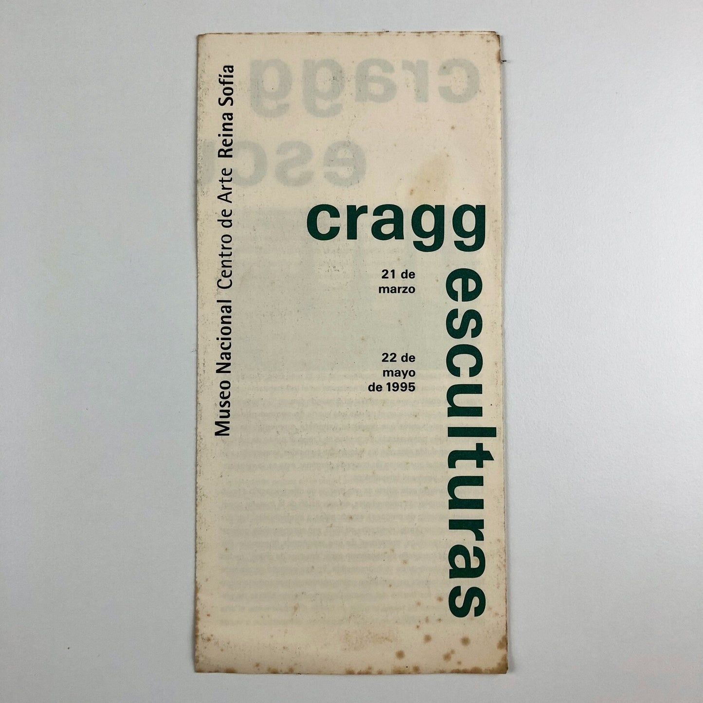 Anthony (Tony) Cragg esculturas | Museo Nacional Centro de Arte Reina Sofia, 1995
