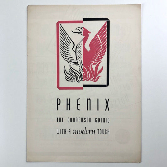 Phenix Condensed Gothic | American Type Founders type specimen leaflet | Undated