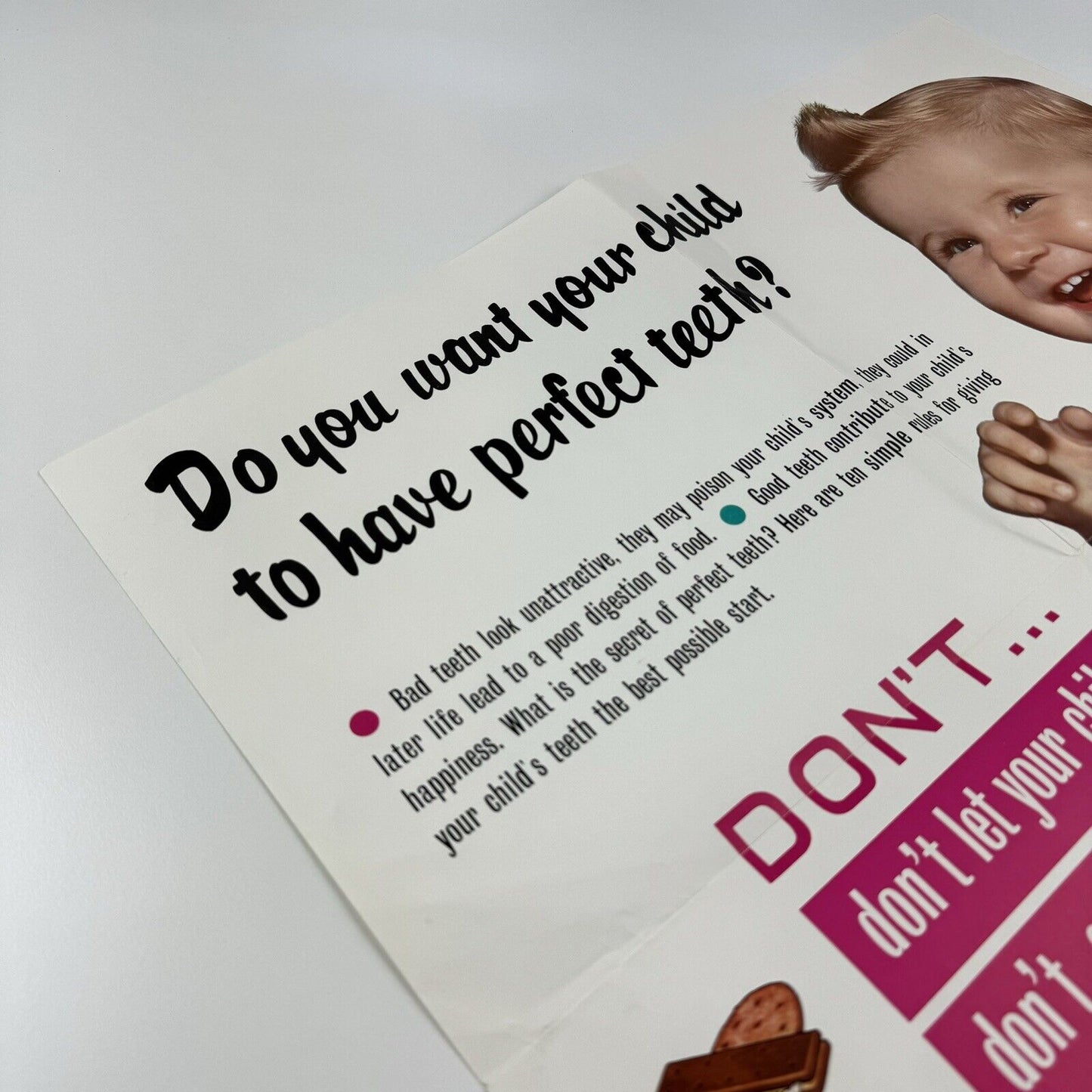 Do you want your child to have perfect teeth? Public information poster | Rose Hip