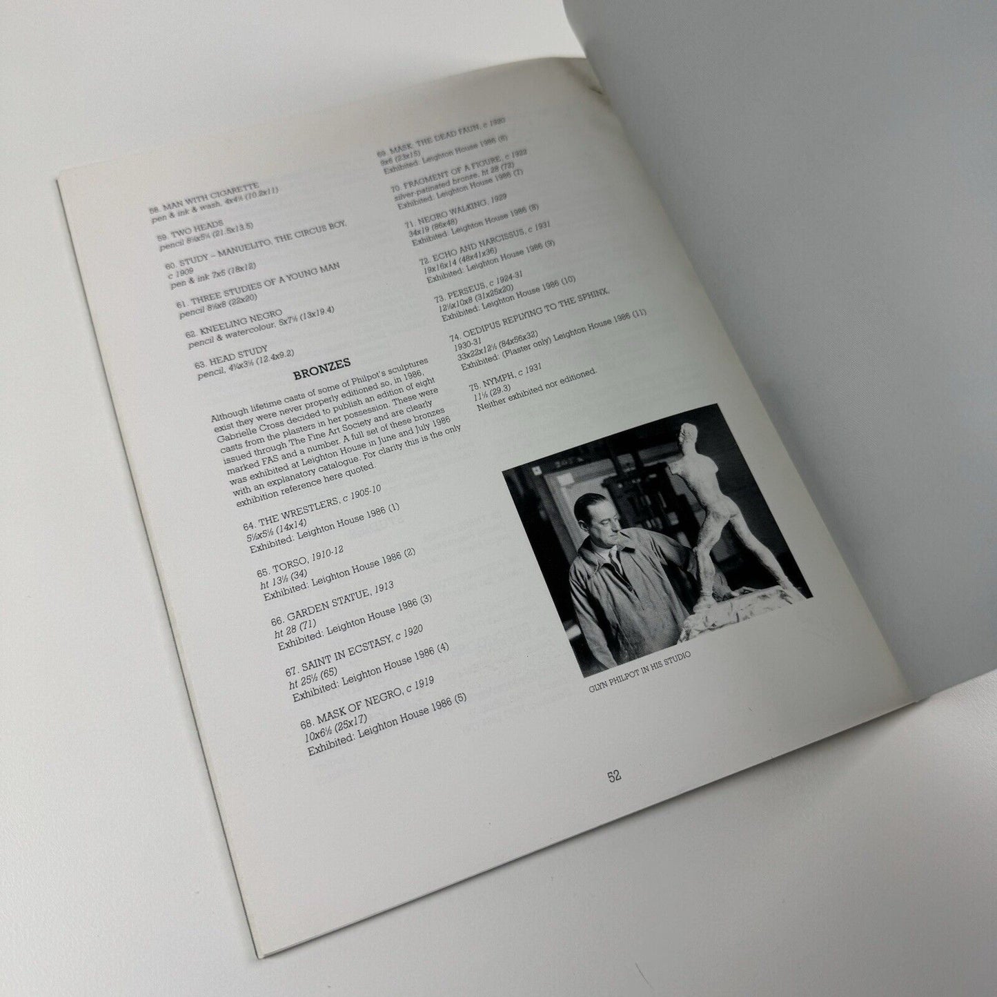 Glyn Philpot | The Fine Art Society and Pallant House 1997/8 | Catalogue and flyer